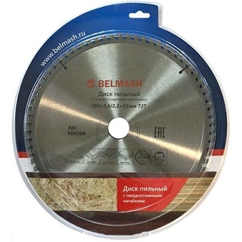 Пильный диск по ламинату Belmash (280х32мм; 72Т) RD028B
