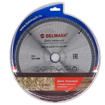Пильный диск по ламинату BELMASH 250x3,2/2,0x32/30мм; 96T RD140B